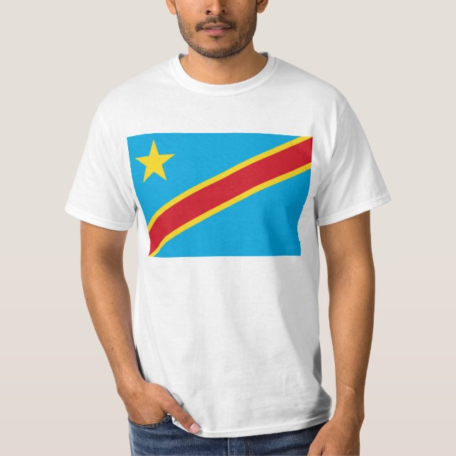 Flagge des Demokratische Republik Kongo-T-Shirts T-Shirt (Vorderseite)