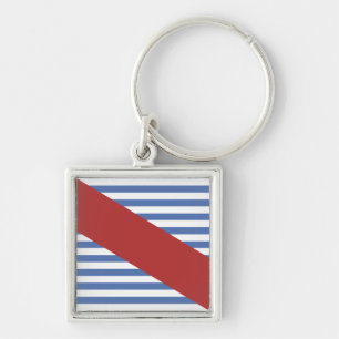 Flagge des Departamentos Canelones - Uruguay Schlüsselanhänger