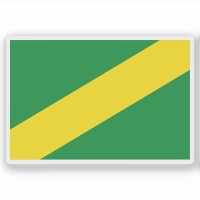 Flagge des Departements Madre de Dios, Peru Aufkleber (Vorderseite)