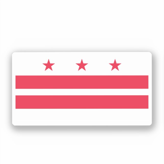 Flagge des Distrikts Columbia (USA) Aufkleber (Vorderseite)