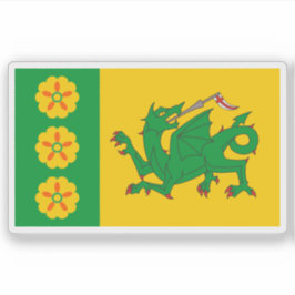Flagge des Dorfes Evenley, England Aufkleber