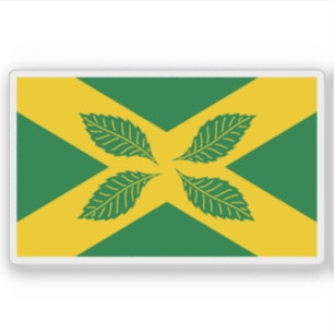 Flagge des Dorfes Four Elms, England Aufkleber