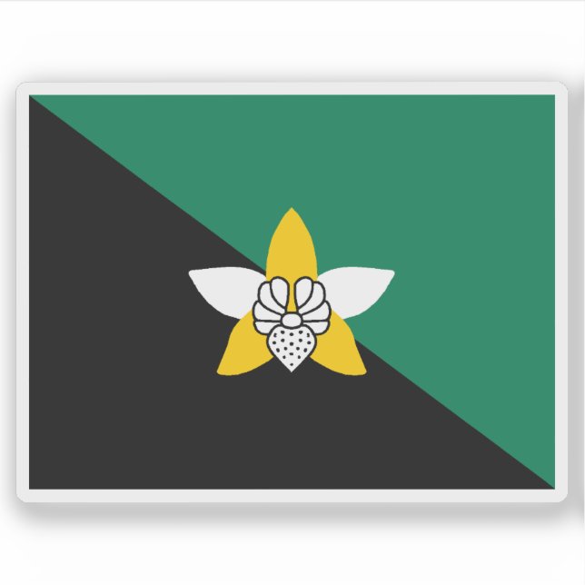 Flagge des Enga-Volkes, Papua Neue Guinea, Ozeanie Aufkleber (Vorderseite)