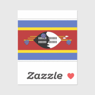Flagge des Eswatini-Aufklebers Aufkleber
