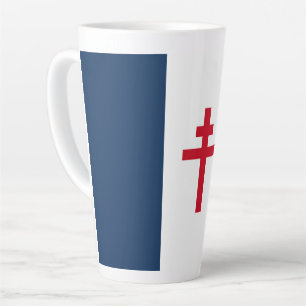 Flagge des Freien Frankreichs Milchtasse