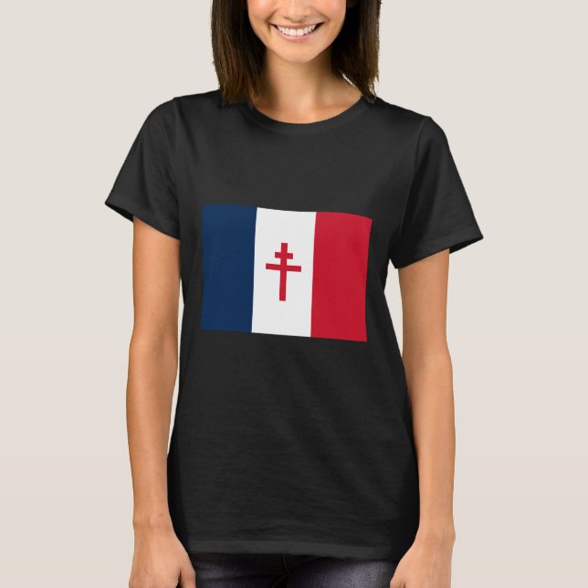 Flagge des Freien Frankreichs T-Shirt (Vorderseite)