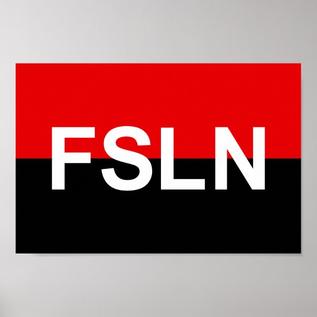 Flagge des FSLN Poster (Vorne)
