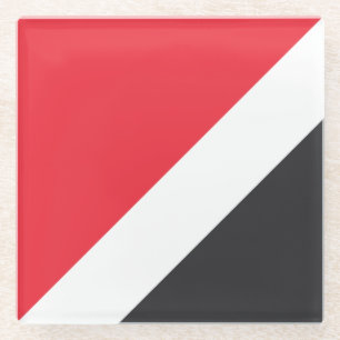 Flagge des Fürstentums Sealand Glasuntersetzer