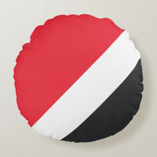 Flagge des Fürstentums Sealand Rundes Kissen