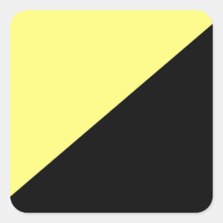 Flagge des Gelben und Schwarzen Anarchismus Quadratischer Aufkleber