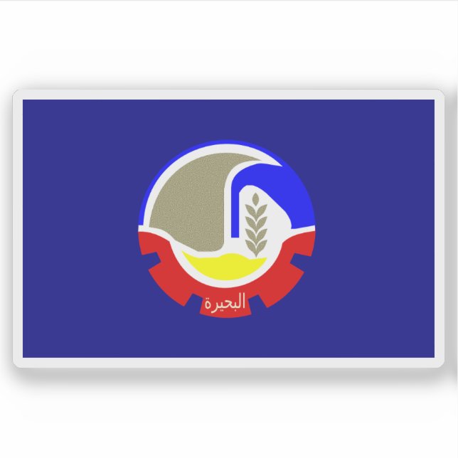 Flagge des Gouverneurs von Behira, Ägypten Aufkleber (Vorderseite)