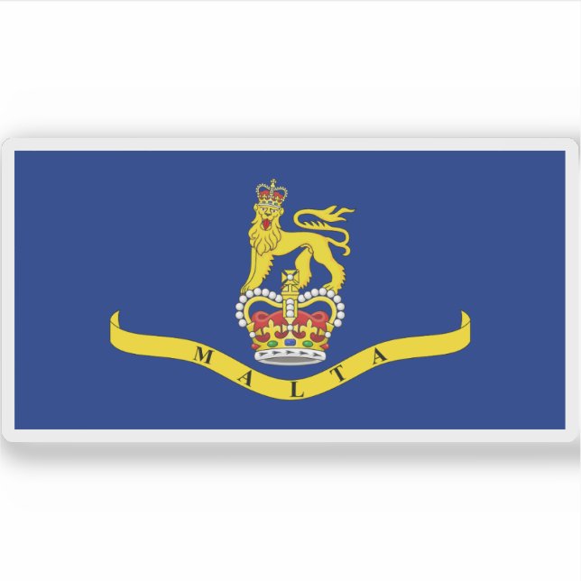 Flagge des Gouverneurs von Malta (1964-1974) Aufkleber (Vorderseite)