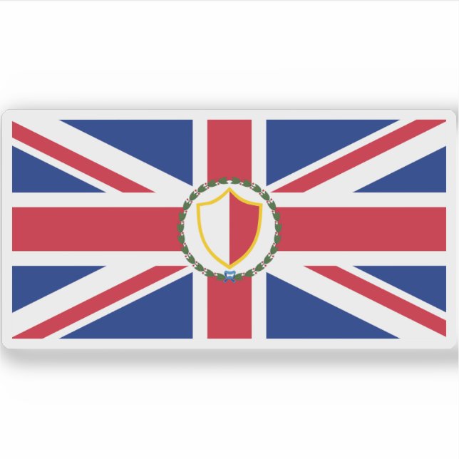 Flagge des Gouverneurs von Malta (c.1898-1943) Aufkleber (Vorderseite)