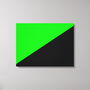 Flagge des grünen Anarchismus Leinwanddruck
