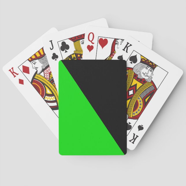 Flagge des grünen Anarchismus Spielkarten (Rückseite)