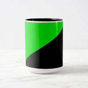 Flagge des grünen Anarchismus Zweifarbige Tasse