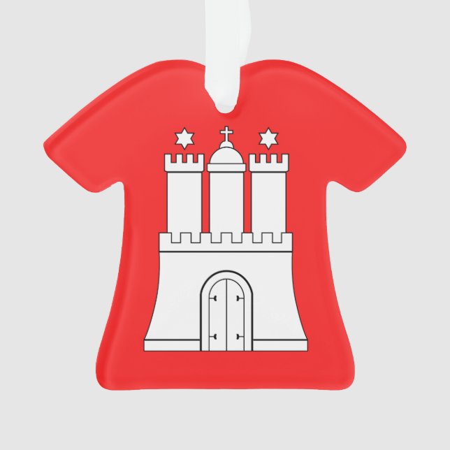 Flagge des Hamburger Ornaments Ornament (Vorderseite)