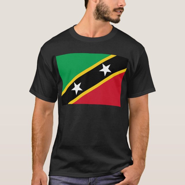 Flagge des Heiligen Kitts und Nevis T-Shirt (Vorderseite)