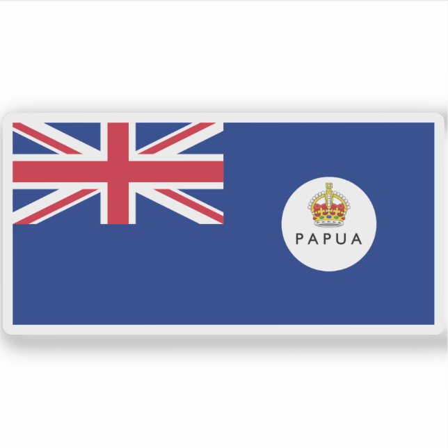 Flagge des Hoheitsgebiets von Papua Aufkleber (Vorderseite)