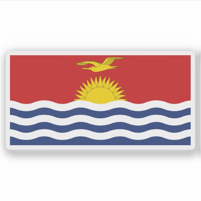 Flagge des I-Kiribati-Volkes, Mikronesien, Ozeanie Aufkleber (Vorderseite)