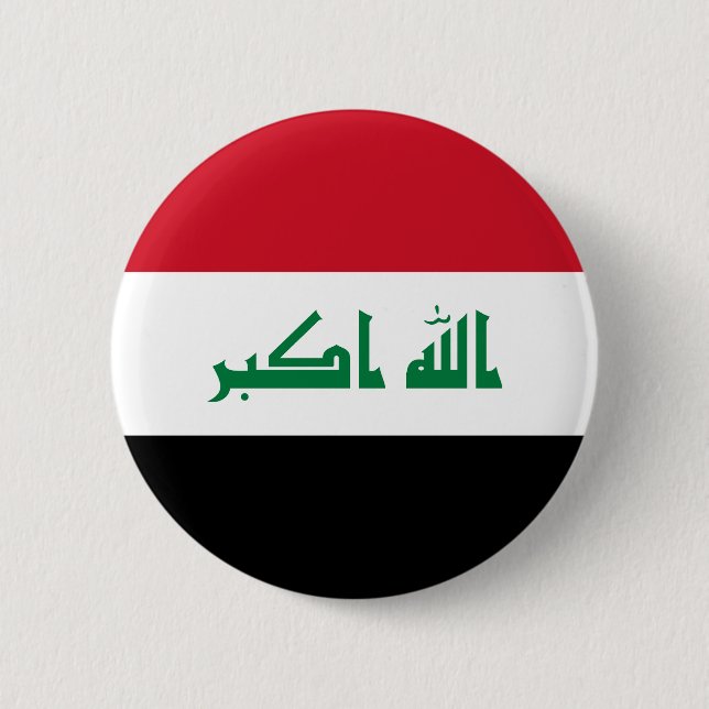 Flagge des Irak Button (Vorderseite)