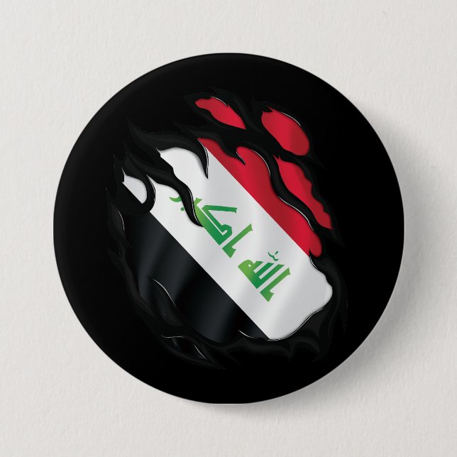 Flagge des Irak Button (Vorderseite)