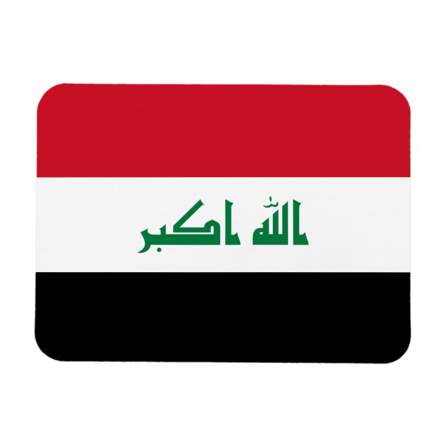 Flagge des Irak Magnet (Horizontal)