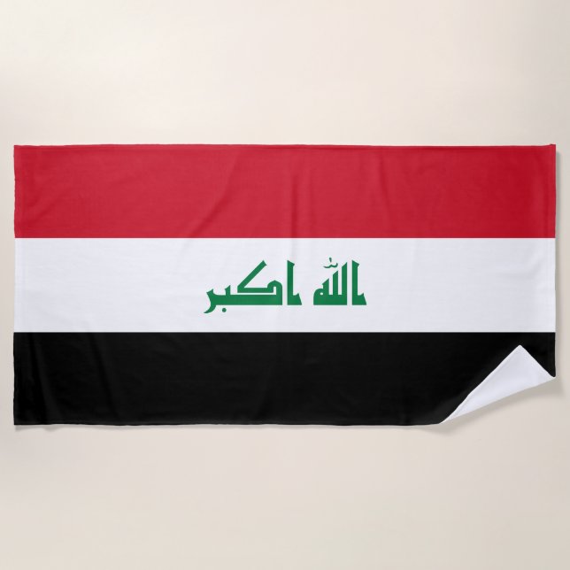 Flagge des Irak Strandtuch (Vorderseite)