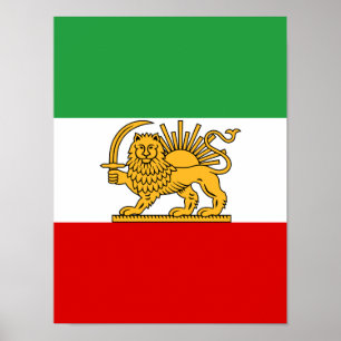 Flagge des Iran (1964–1980) Poster