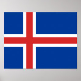 Flagge des isländischen Posters Poster