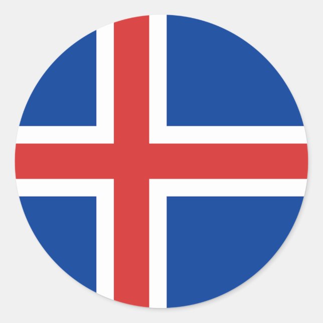 Flagge des isländischen Sticker (Vorderseite)