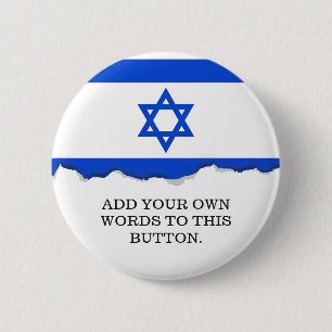 Flagge des Israelis Button