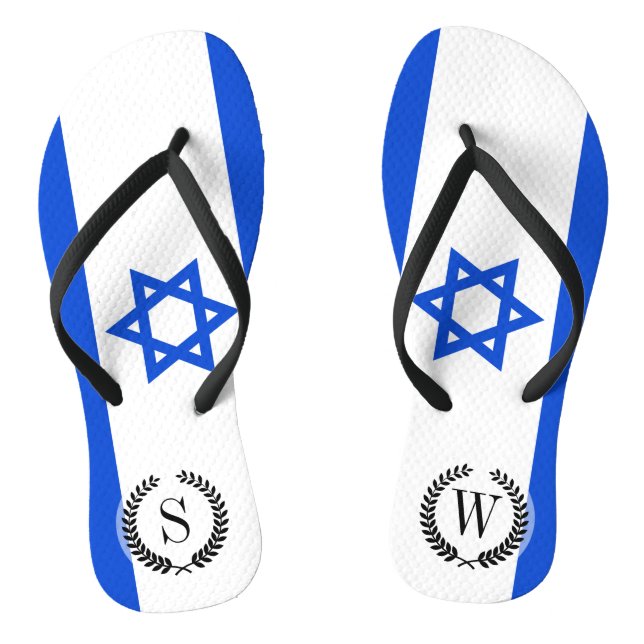 Flagge des Israelis Flip Flops (Fußbett)