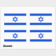 Flagge des Israelis Rechteckiger Aufkleber (Blatt)