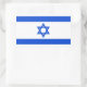 Flagge des Israelis Rechteckiger Aufkleber (Tasche)