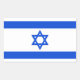 Flagge des Israelis Rechteckiger Aufkleber (Vorderseite)