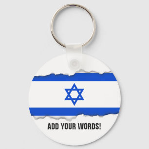 Flagge des Israelis Schlüsselanhänger