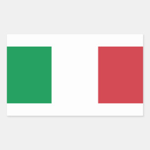 Flagge des Italien-Abziehbild-Aufklebers Rechteckiger Aufkleber