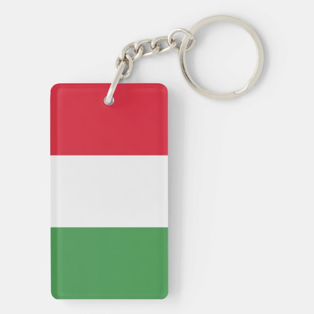 Flagge des Italiens Schlüsselanhänger (Rückseite)