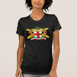 Flagge des Jamaika-Coat of Arms Fashion T - Shirt