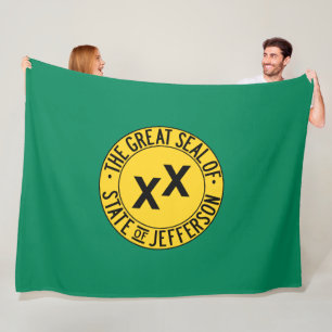 Flagge des Jefferson-Staat Fleecedecke