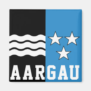 Flagge des Kantons Aargau Magnet