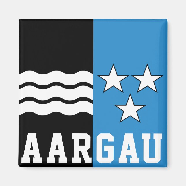 Flagge des Kantons Aargau Magnet (Vorne)