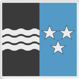 Flagge des Kantons Aargau, Schweiz Aufkleber