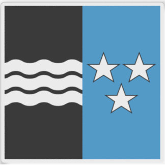 Flagge des Kantons Aargau, Schweiz Aufkleber