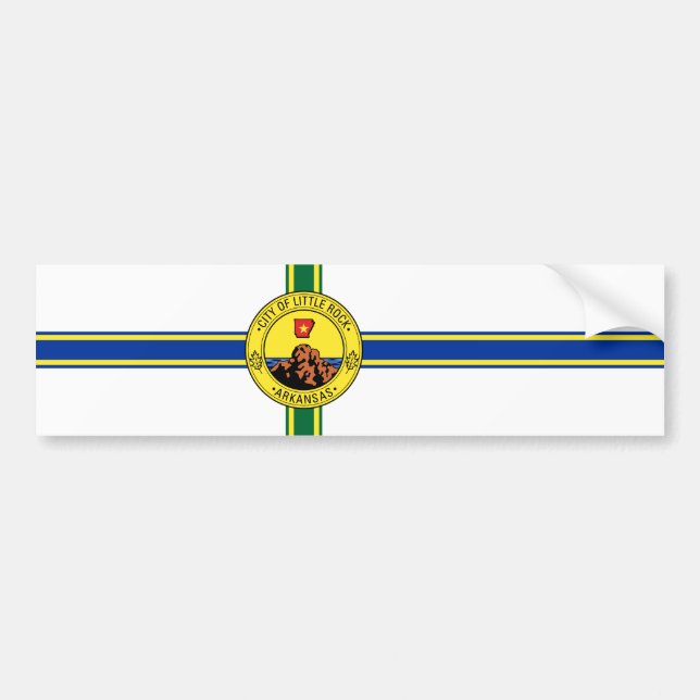 Flagge des Kleinen Felsen (Arkansas) Autoaufkleber (Vorne)