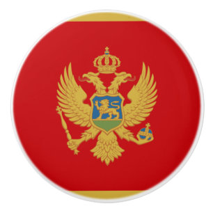 Flagge des Knobs der Keramik Montenegro Keramikknauf