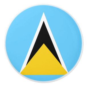 Flagge des Knobs der Keramik Saint Lucia Keramikknauf
