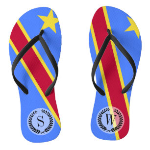 Flagge des Kongo Flip Flops