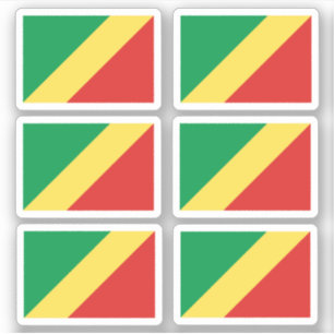 Flagge des Kongo - Sammelaufkleber Aufkleber